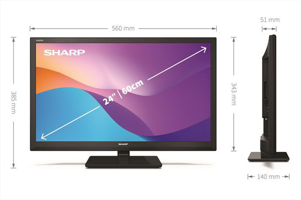"SHARP - TV LED HD READY 24\" 24BI2EA-Nero"