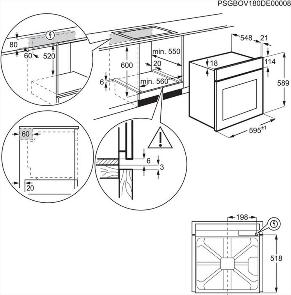 Immagine del prodotto ELECTROLUX - Forno incasso elettrico EOF4P56H Classe A+-Nero