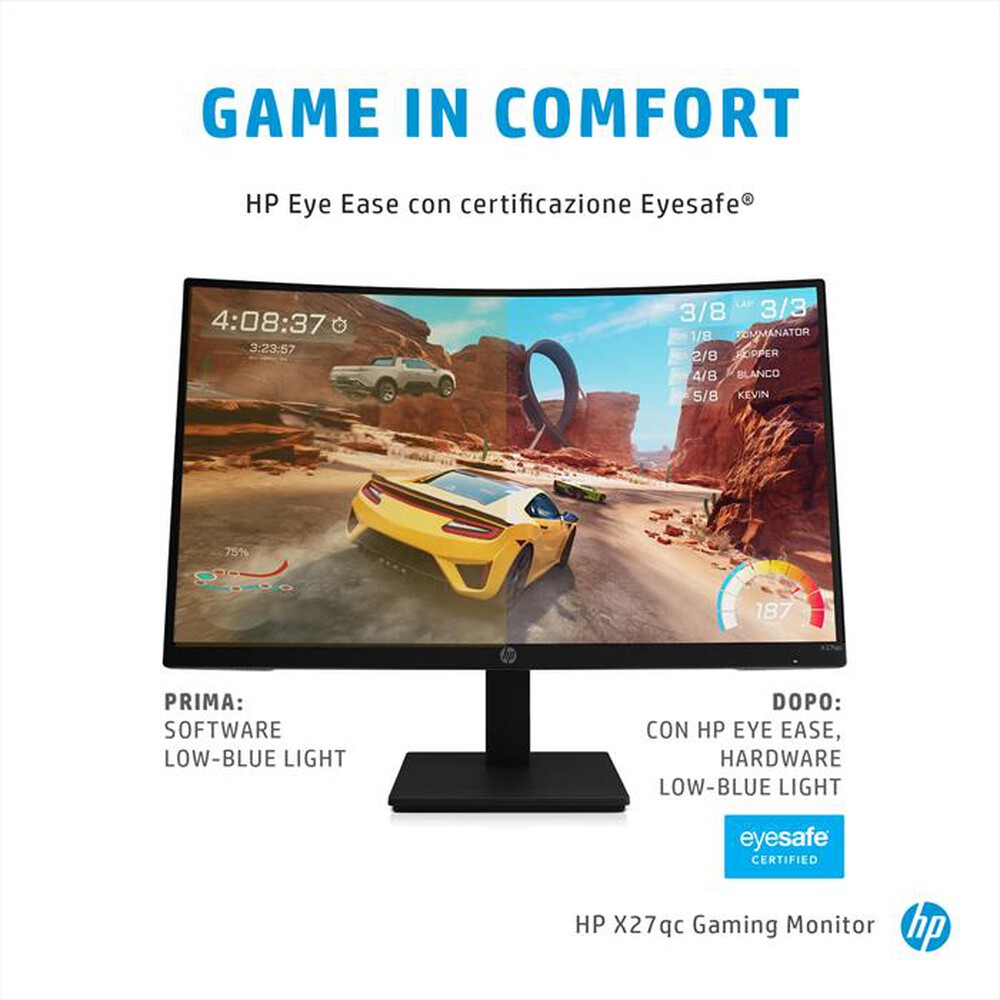 "HP - Monitor 27\" X27QC-Nero"