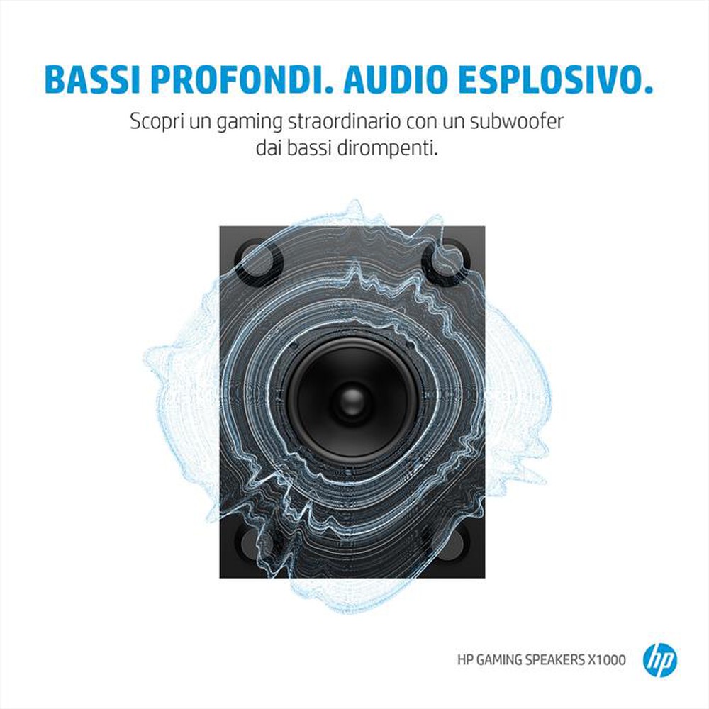 "HP - HP GAMING SPEAKERS X1000-Nero"