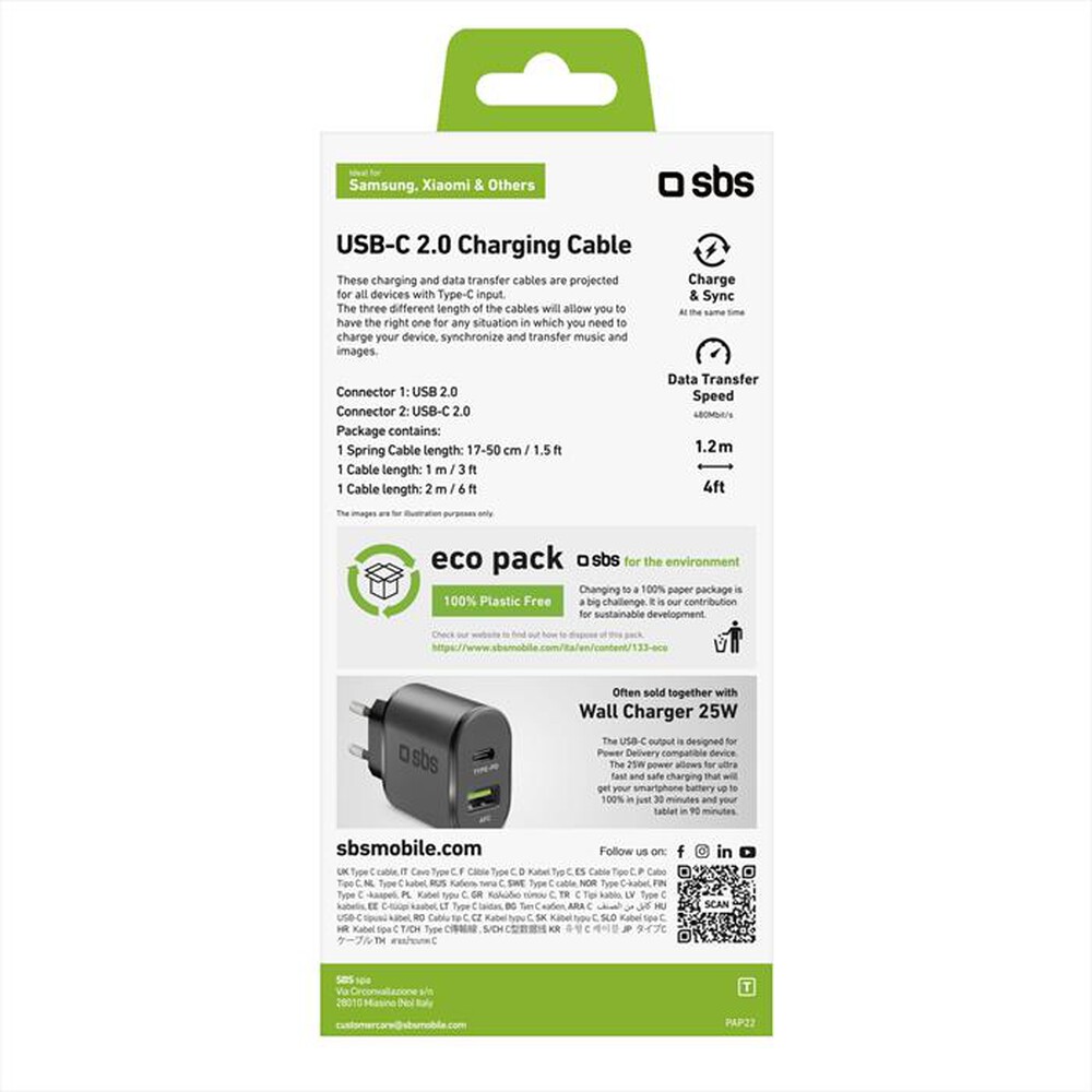 Immagine del prodotto SBS - TEKITUSBC3X1WBK-Bianco, Blu, Nero