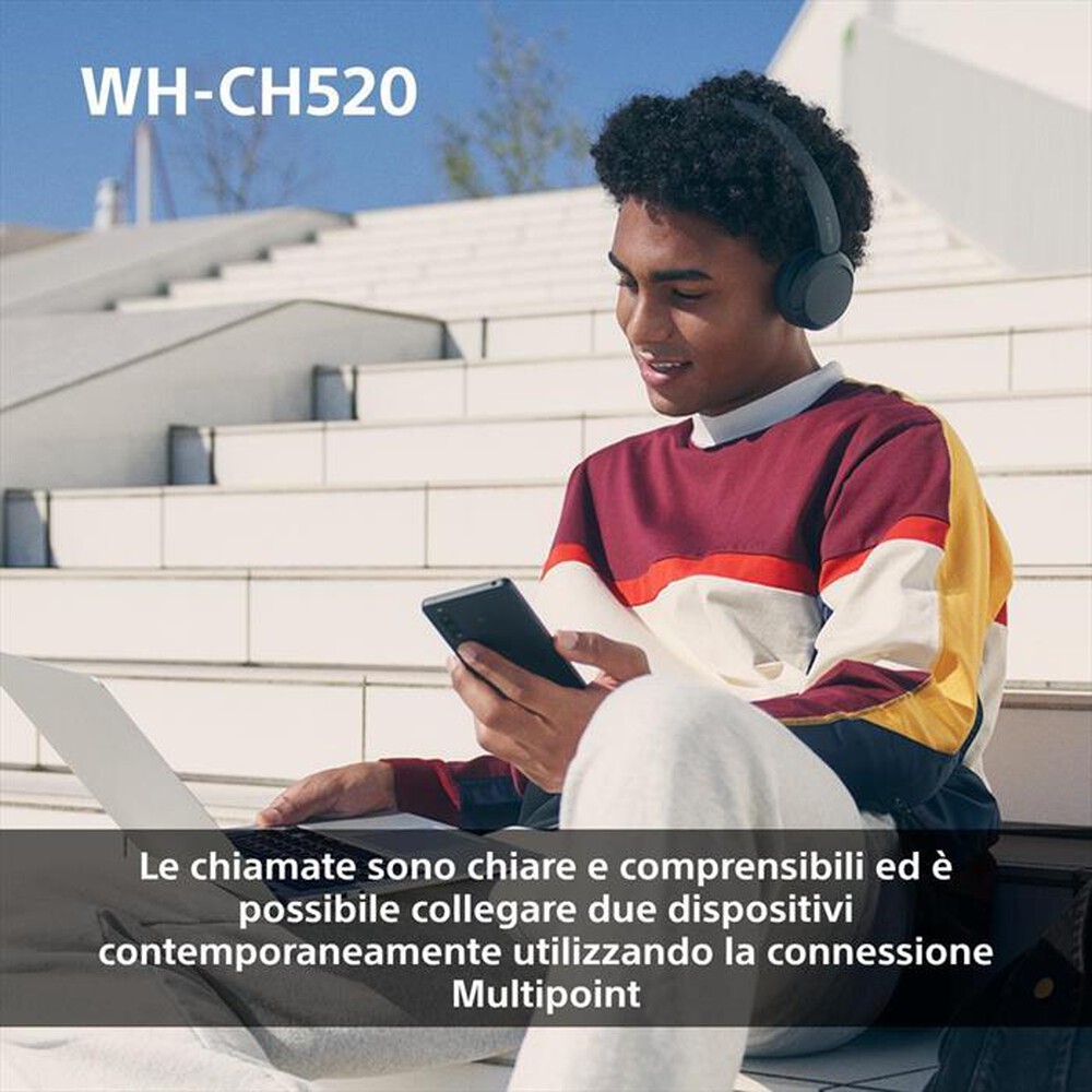 "SONY - Cuffie Bluetooth On ear WHCH520Y.CE7-Giallo"