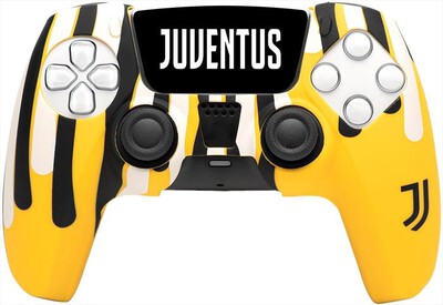 QUBICK - CONTROLLER SKIN JUVENTUS PAINT BLEED (PS5)-Binco, Nero e Giallo