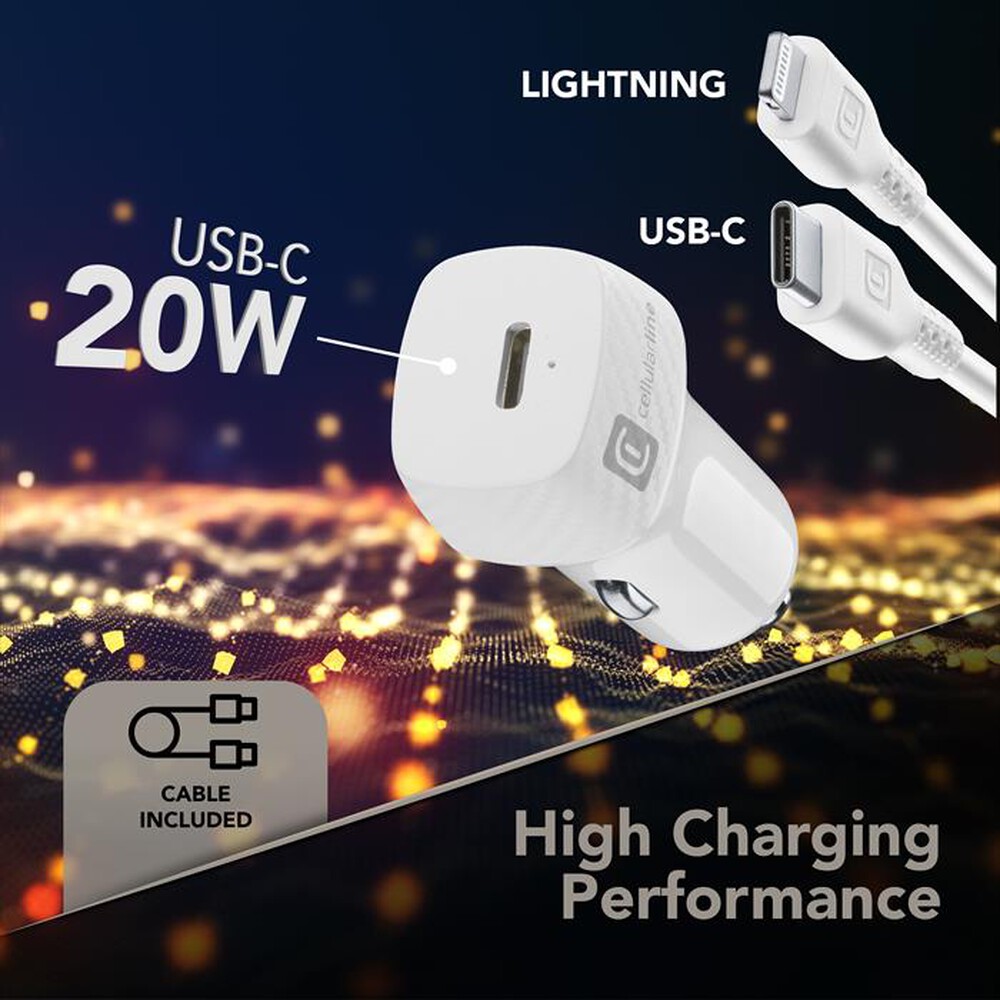 Immagine del prodotto CELLULARLINE - CBRIPHKITC2LMFI20W-Bianco