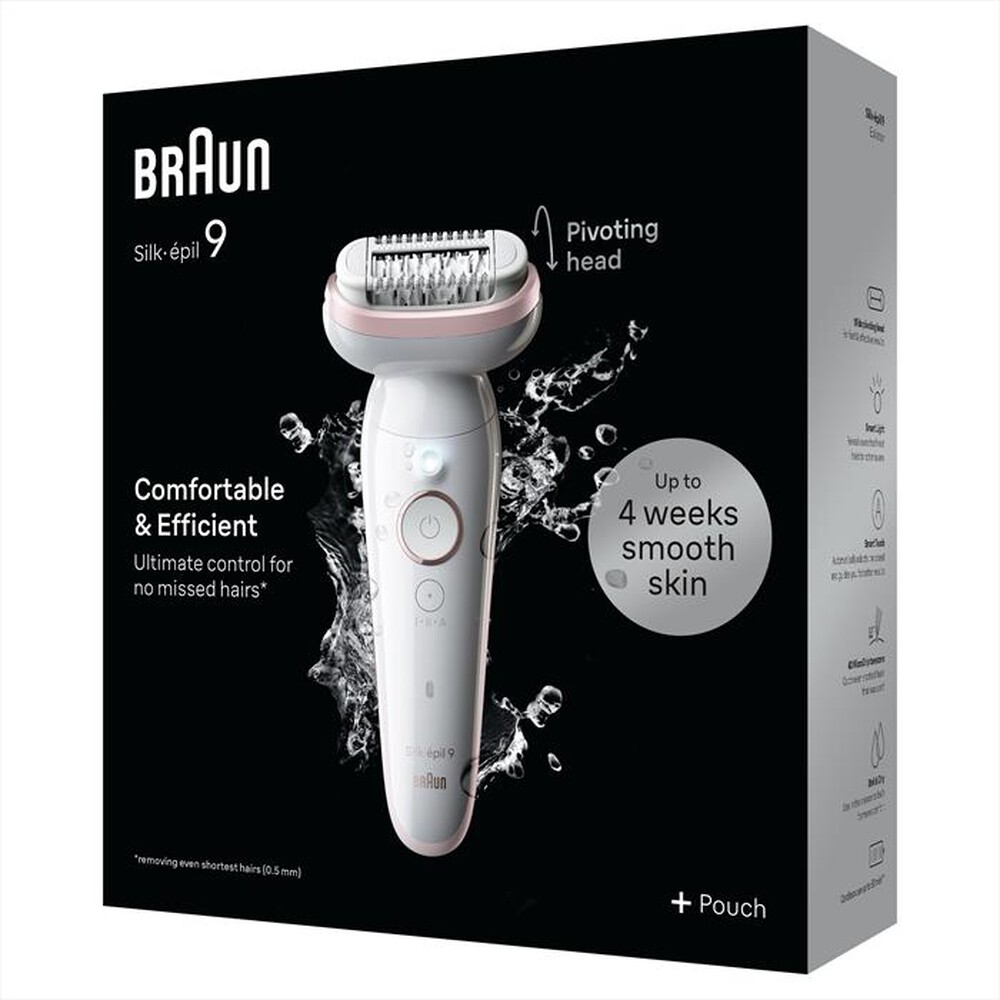 "BRAUN - Epilatore SILK-ÉPIL 9 9-000-BIANCO/ROSA"