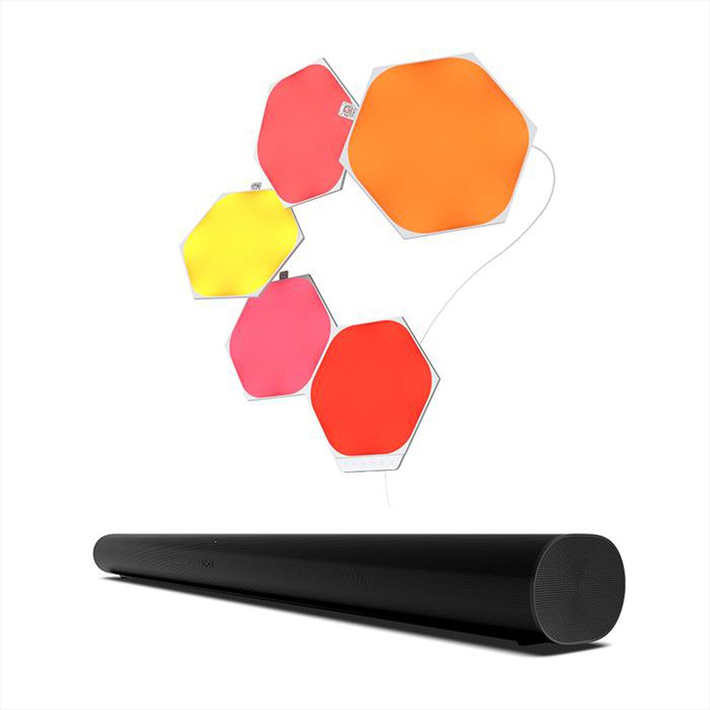 "SONOS - Soundbar premium ARC + NANOLEAF HEX X5-Black"