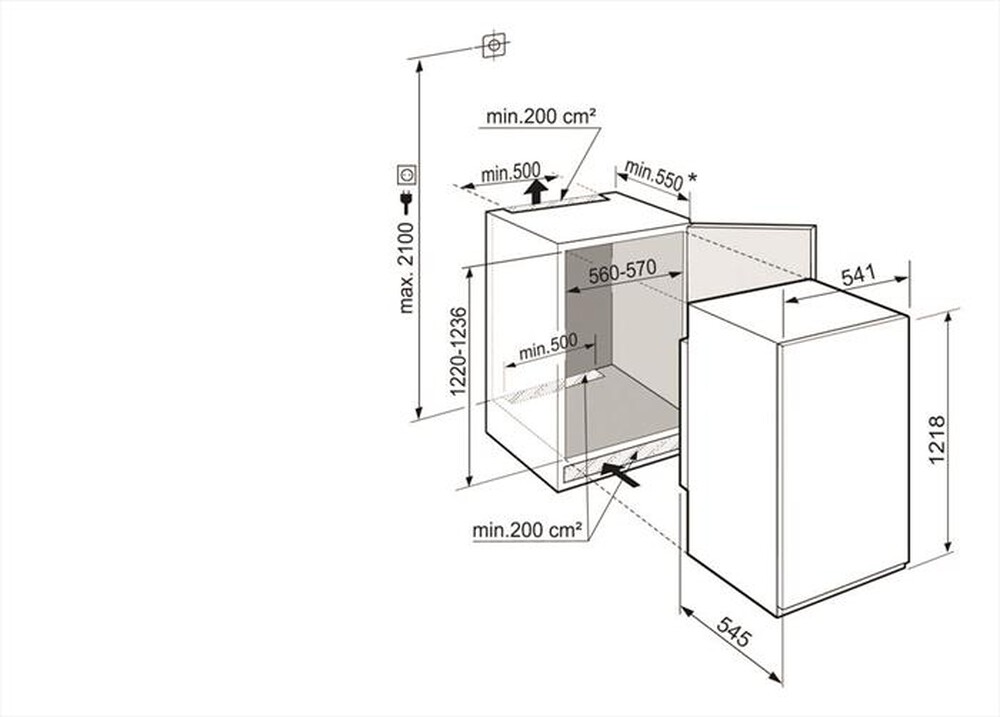 "LIEBHERR - Frigorifero incasso IRSE 4100-20 Classe E-bianco"