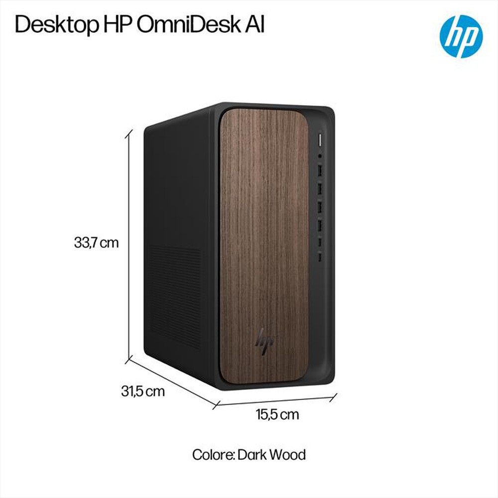 Immagine del prodotto HP - Desktop OMNIDESK AI M03-0014NL-Dark Wood