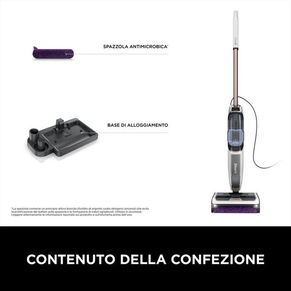 "SHARK - SCOPA A VAPORE LAVAPAVIMENTI STEAMPICKUP SD200EU-Bianco"