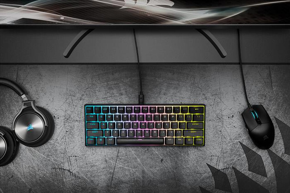 "CORSAIR - Tastiera K65 RGB MINI-Nero"