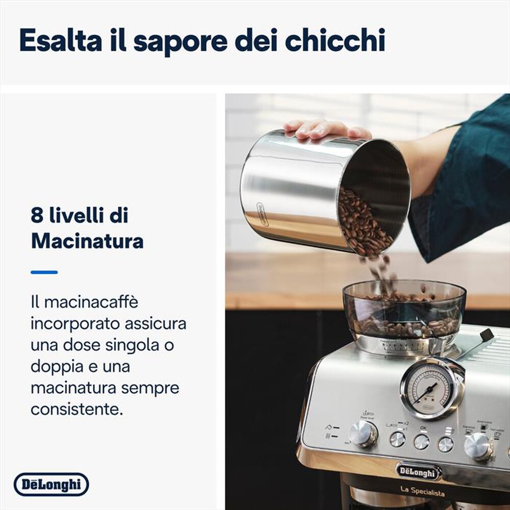 "DE LONGHI - Macchina da caffè LA SPECIALISTA ARTE EC9155.MB-Dark grey"