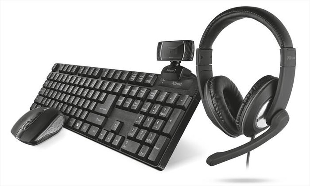 "TRUST - QOBY 4 IN 1 HOME OFFICE BUNDLE IT-Black"