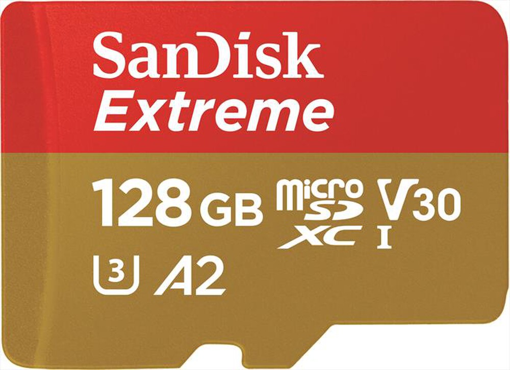 Immagine del prodotto SANDISK - MICROSD EXTREME A2 128GB +-Oro/Rosso