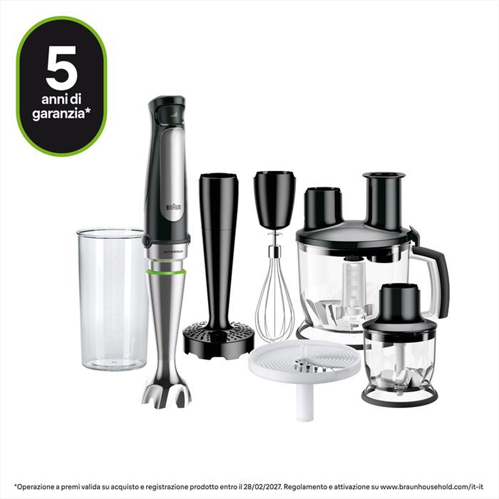 Immagine del prodotto BRAUN - Frullatore ad immersione MULTIQUICK 7 MQ7087X-Nero