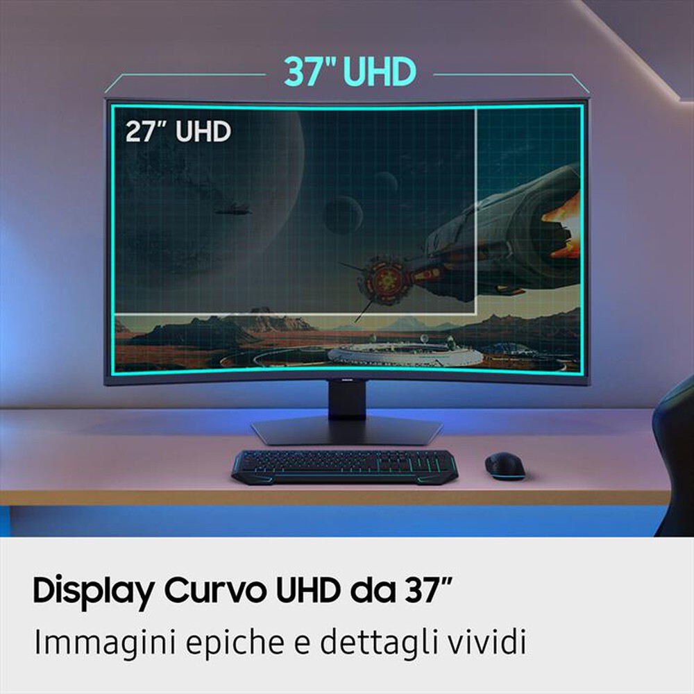 Immagine del prodotto SAMSUNG - MONITOR GAMING ODYSSEY G7 - G75F DA 37" UHD CURVO-Black