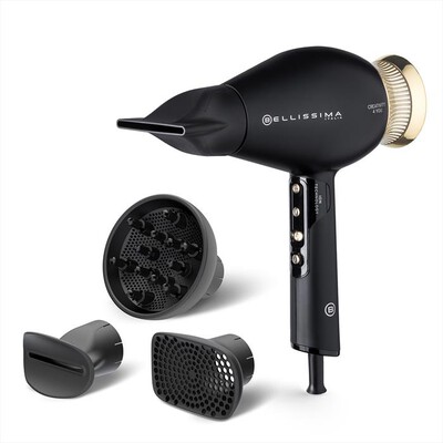 BELLISSIMA IMETEC - ASCIUGACAPELLI PROFESSIONALE CREATIVITY 4 YOU-Nero, Oro
