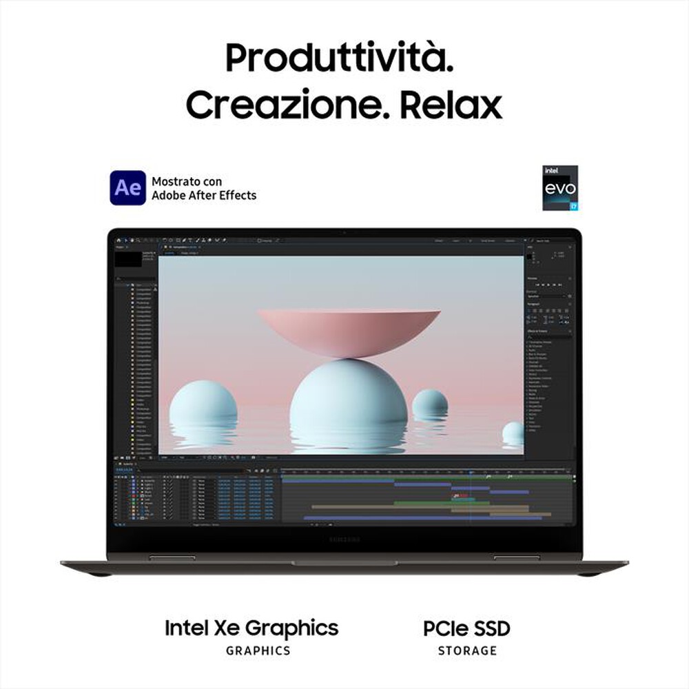 "SAMSUNG - Notebook GALAXY BOOK3 PRO 360-Graphite"