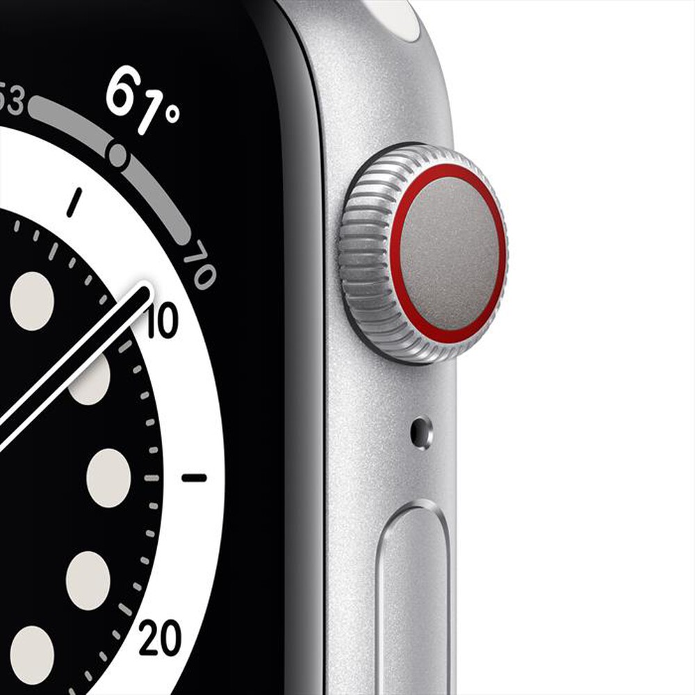 "APPLE - Watch Series 6 GPS+Cellular 40mm All Silver-Cinturino Sport Bianco"