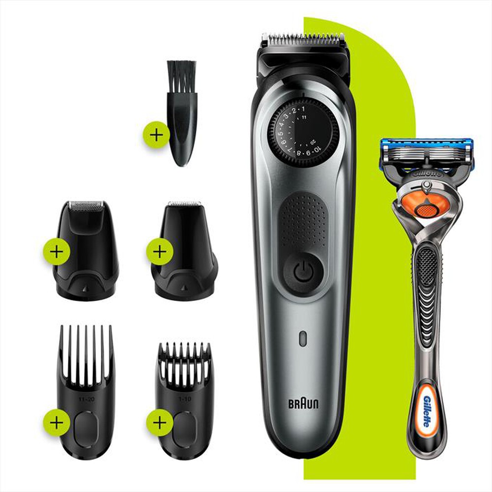 "BRAUN - Regolabarba BT7220-Argento"