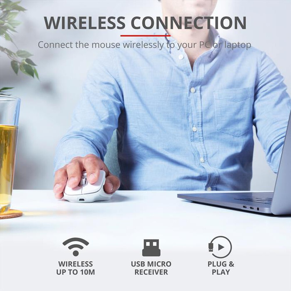 Immagine del prodotto TRUST - OZAA RECHARGEABLE MOUSE-White