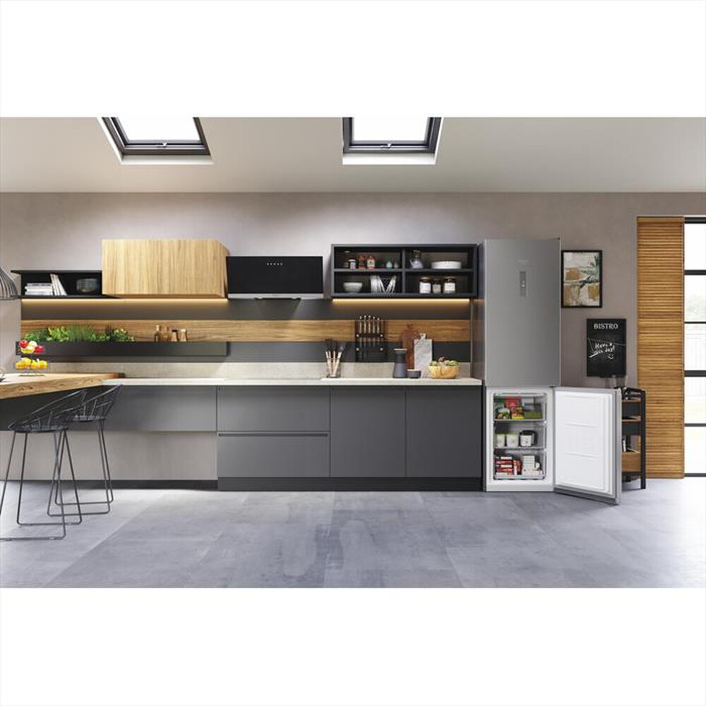 "HOTPOINT ARISTON - Frigorifero combinato HAFC9 TT43SX O3 Classe D-Acciaio inossidabile"