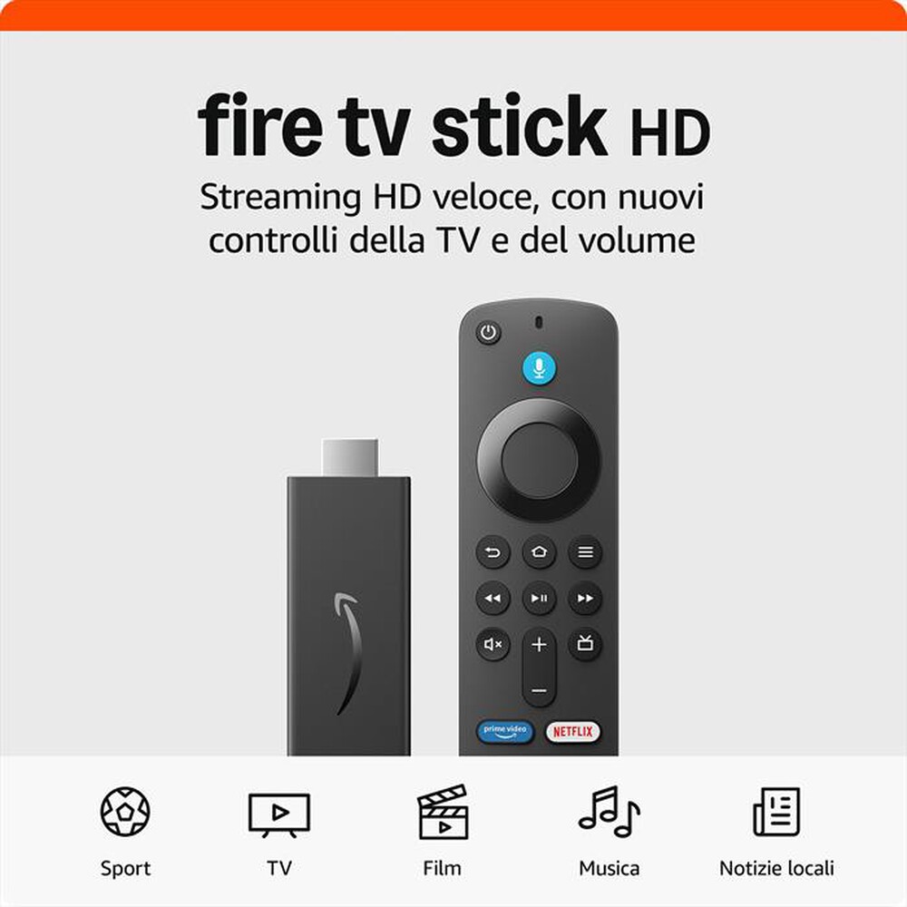 "AMAZON - NUOVO MODELLO AMAZON FIRE TV STICK HD-Nero"