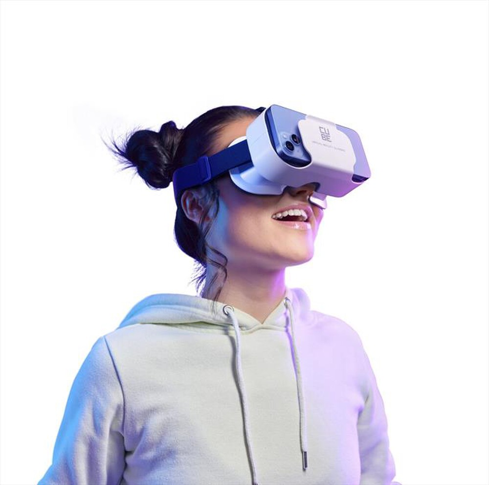 Immagine del prodotto TECH POP - Visore di Realt&agrave; Virtuale per smartphone CUBE VR-Nero, Bianco
