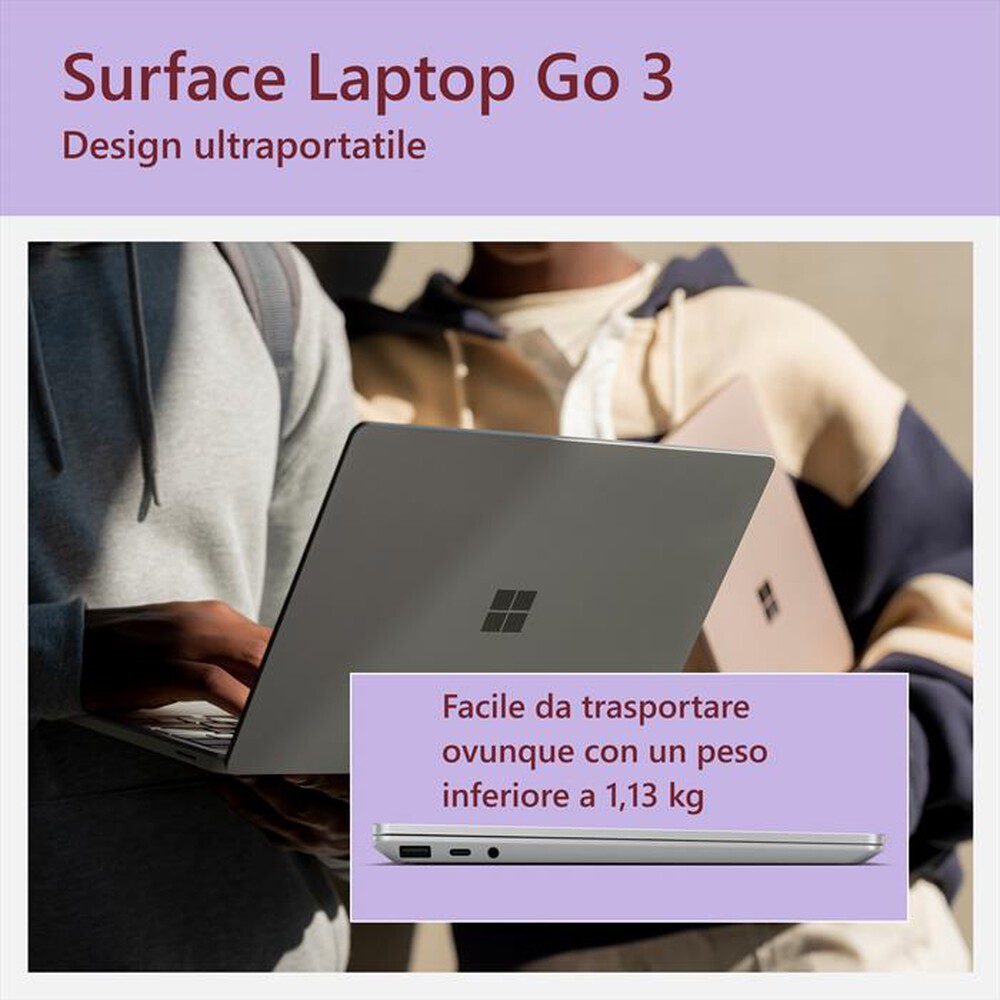 "MICROSOFT - Notebook SURFACE LAPTOP GO 3-Platinum"