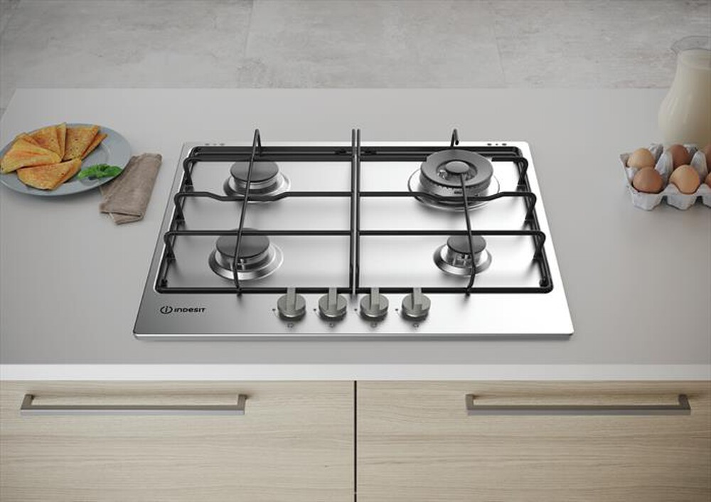 Immagine del prodotto INDESIT - Piano cottura a gas THP 642 W/IX/I RU 4 fuochi