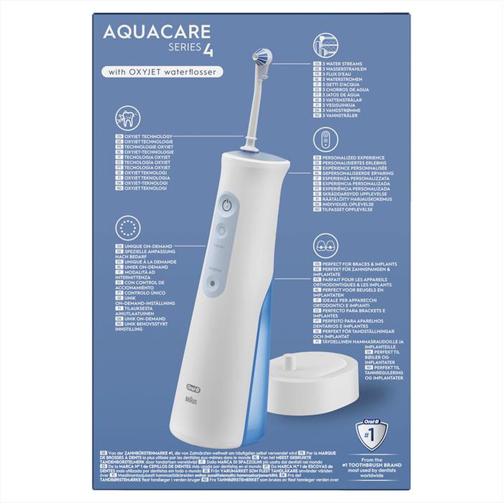 "ORAL-B - Idropulsore Portatile Aquacare 4-BIANCO/BLU"