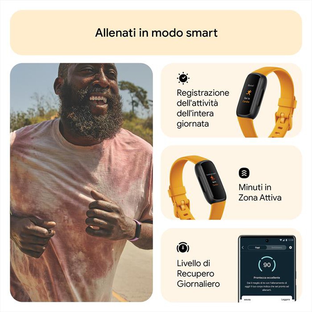 "FITBIT - INSPIRE 3 - FB424BKYW-nero/ giallo senape"