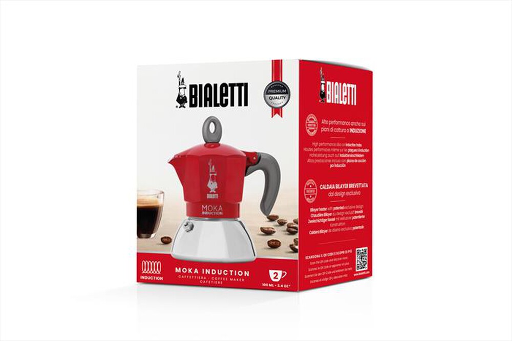 "BIALETTI - MOKA INDUCTION 2 TZ-RED"