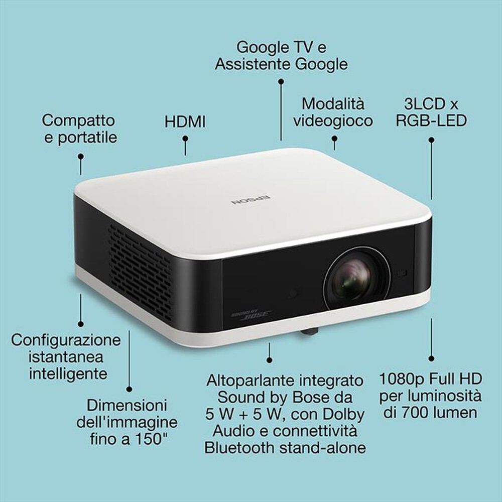 Immagine del prodotto EPSON - Videoproiettore EF-61W-Diamond White