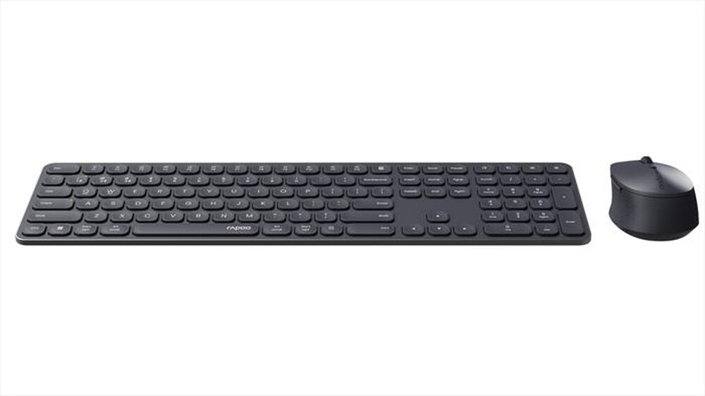 Immagine del prodotto RAPOO - Multimode Wireless Blade Keyboard Full size 9810M-Grigio Scuro