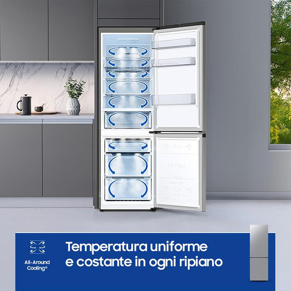 "SAMSUNG - Frigorifero combinato RB33B610ESA/EF ClasseE 344lt-SILVER INOX"