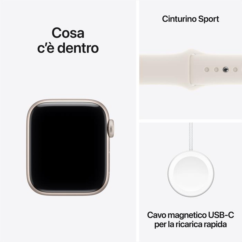 Immagine del prodotto APPLE - Watch SE 3 GPS 40mm Alluminio-Sport Band Galassia - S/M