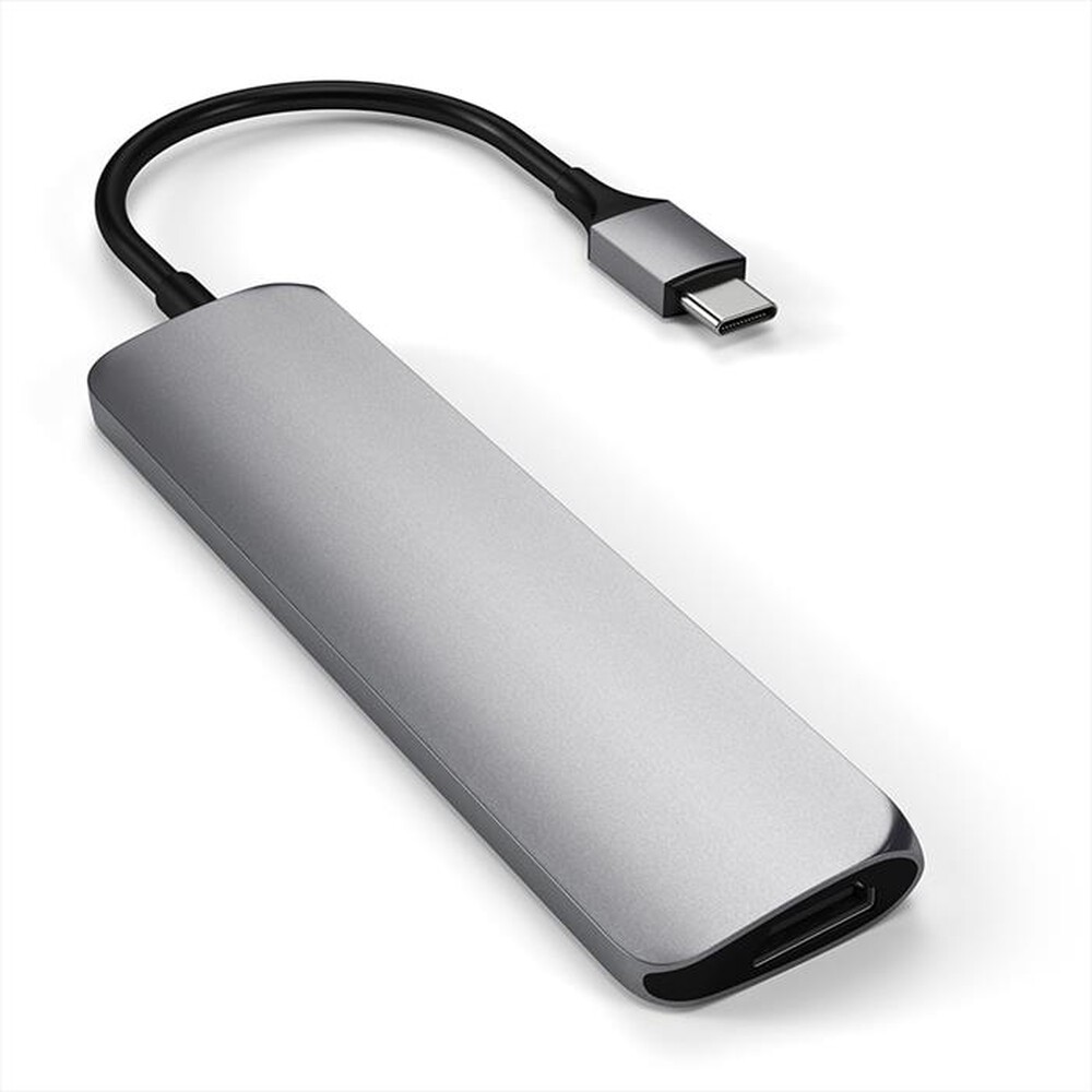 "SATECHI - ADATTATORE USB-C SLIM MULTIMEDIA V2-space grey"