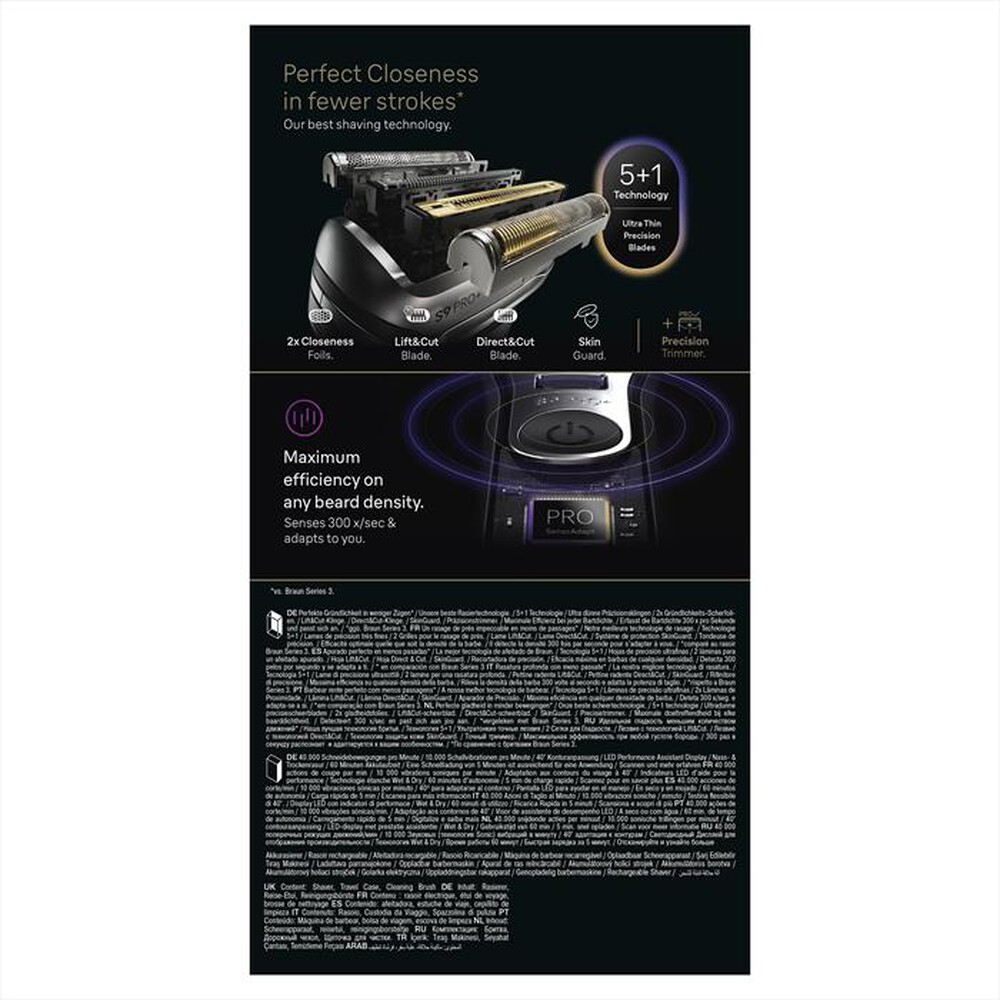 Immagine del prodotto BRAUN - Rasoio SHAVER 9600S-NERO