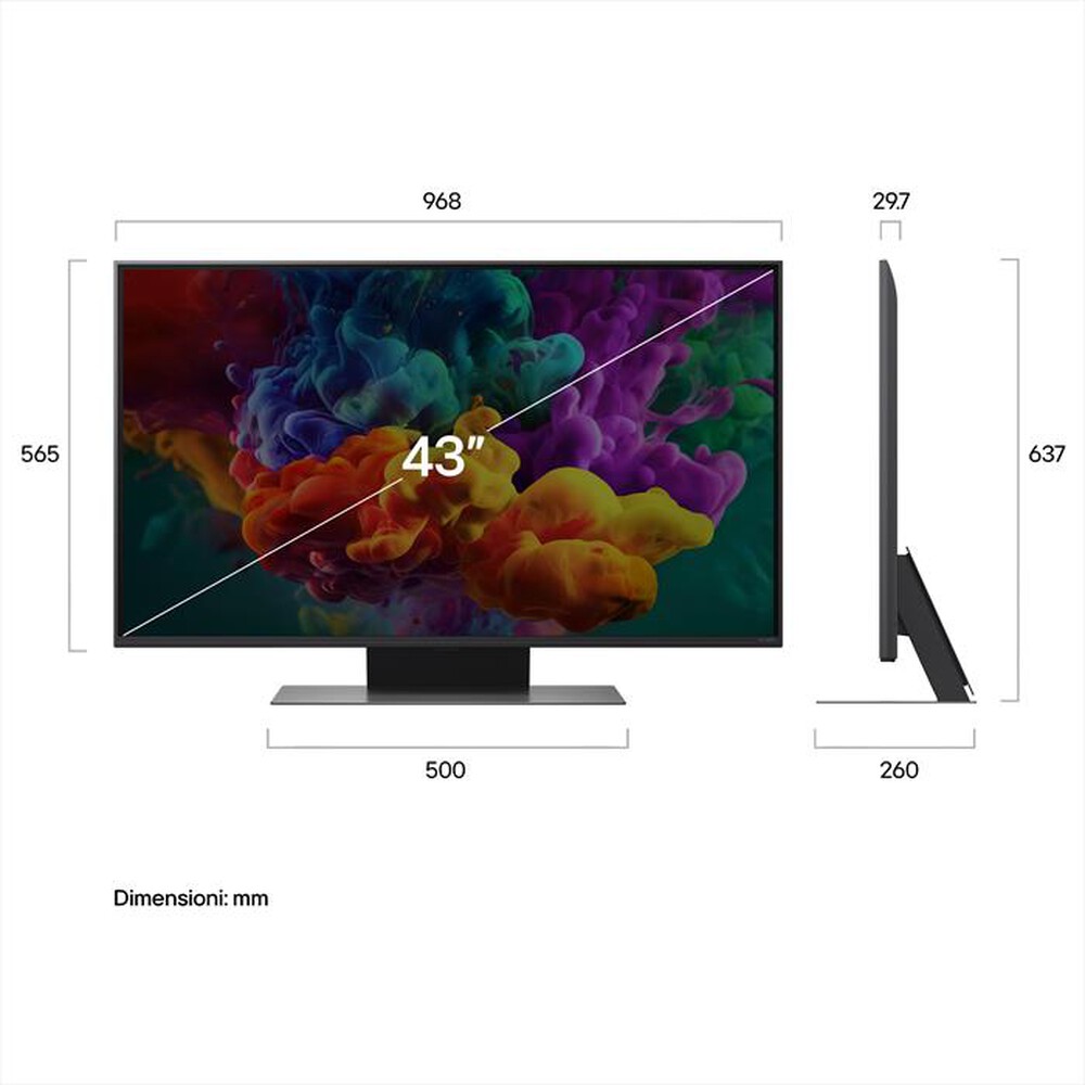 Immagine del prodotto LG - Smart TV QNED Evo AI Miniled 43" QNED86B 43QNED86B-Charcoal Black