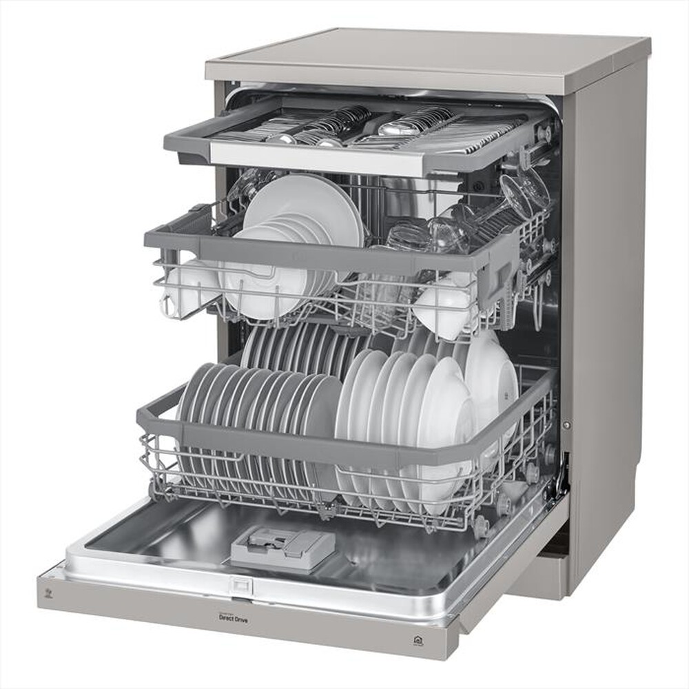 "LG - Lavastoviglie DF325FPS Classe E 14 coperti-PLATINUM SILVER"