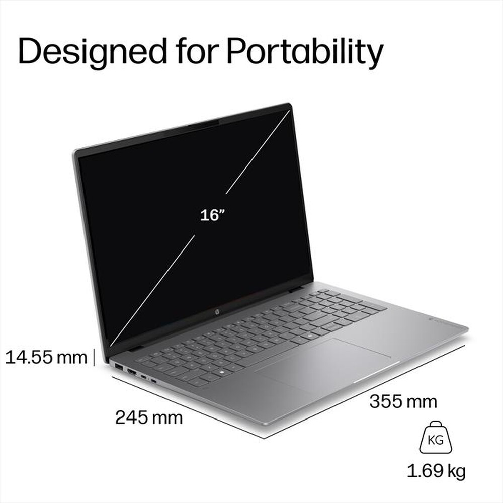 Immagine del prodotto HP - Notebook OMNIBOOK 5 NG AI  16-BP0016NLX 16GB RAM-Meteor Silver AI logo