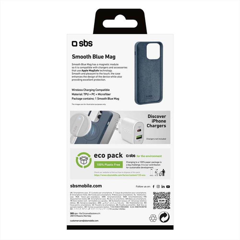 "SBS - Cover TEMAGCOVRUBIP1461PB per iPhone 14 Pro-Blu"
