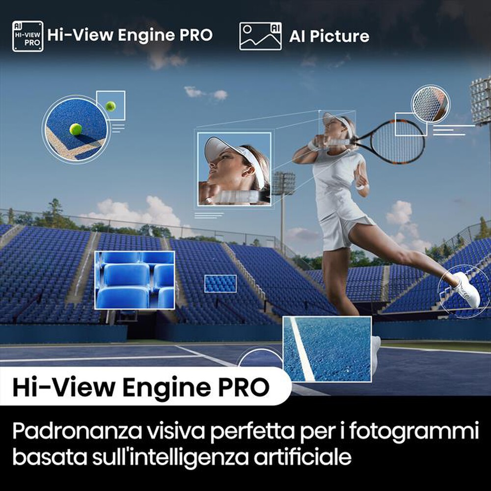 "HISENSE - Smart TV MINI LED UHD 4K 55\" 55U79NQ-Metallo - Grigio Carbone"