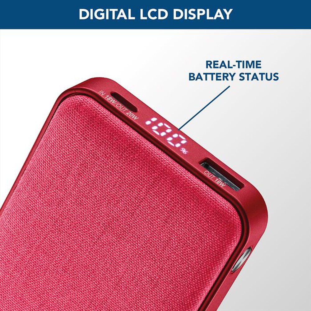 Immagine del prodotto CELLULARLINE - POWER BANK GLAM ROSSO-Rosso