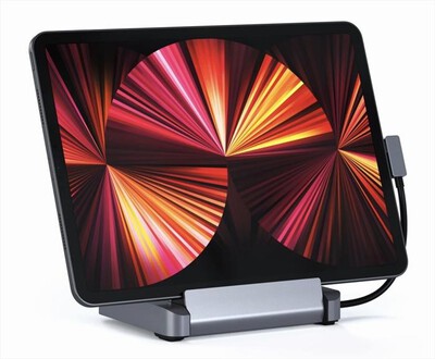SATECHI - STAND PER IPAD PRO USBC HUB IN ALLUMINIO-Space Gray