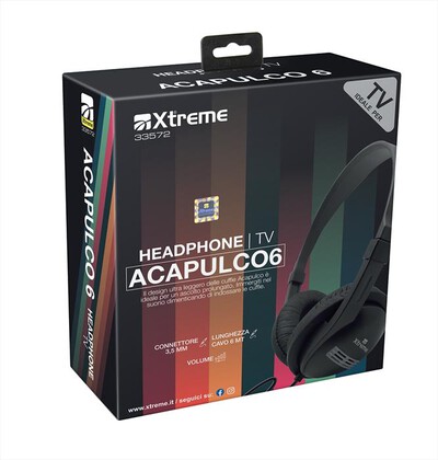 XTREME - 33572 - Cuffia stereo TV light-NERO