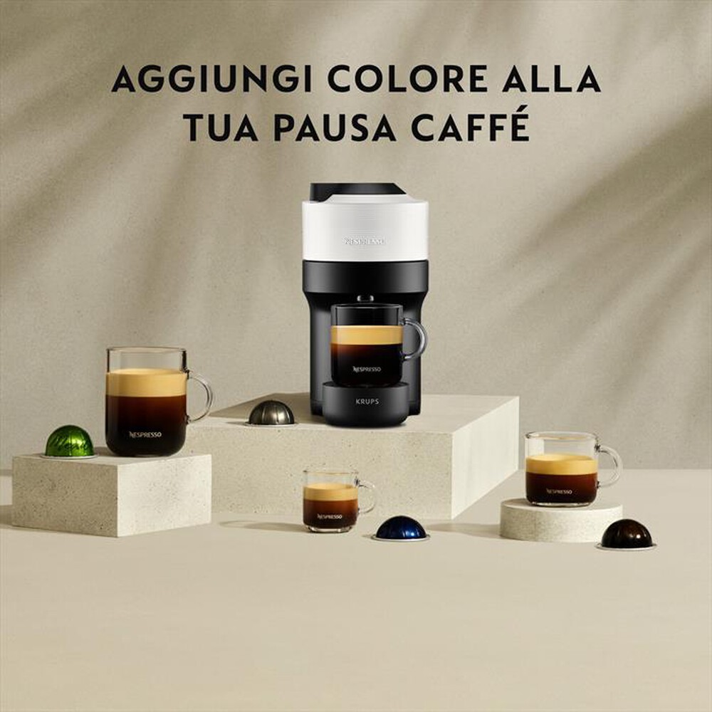"KRUPS - Macchina da caffè VERTUO POP XN9201K Nespresso-WHITE"