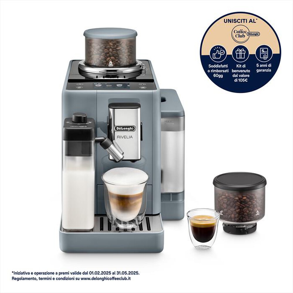 "DE LONGHI - Macchina da caffè automatica RIVELIA EXAM440.55.G-Grigio (pebble grey)"