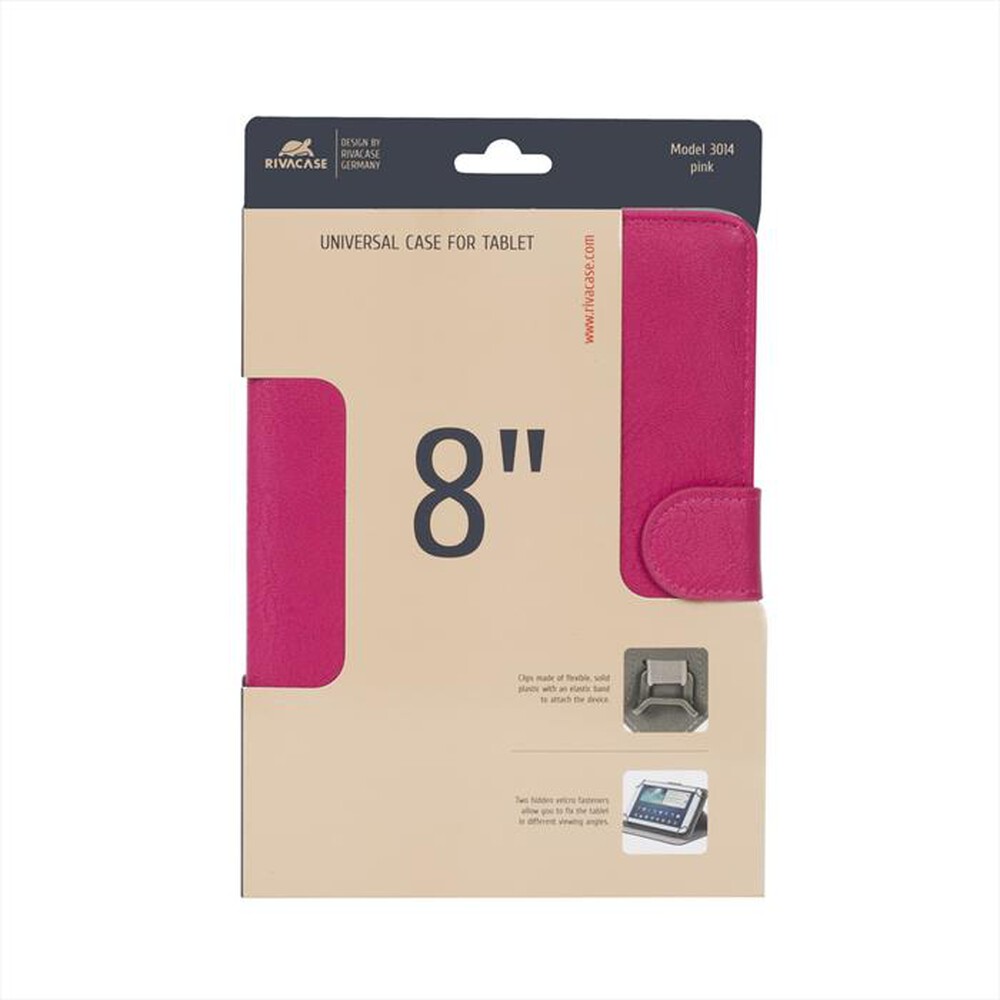 "RIVACASE - 3014 CUSTODIA PER TABLET 8\"-Rosa"