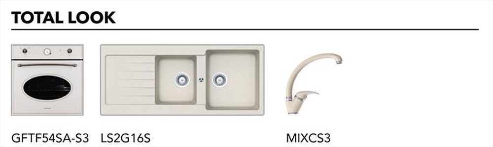 "GLEM GAS - Piano cottura a gas GT755SA 5 fuochi 68,5cm-Avena"